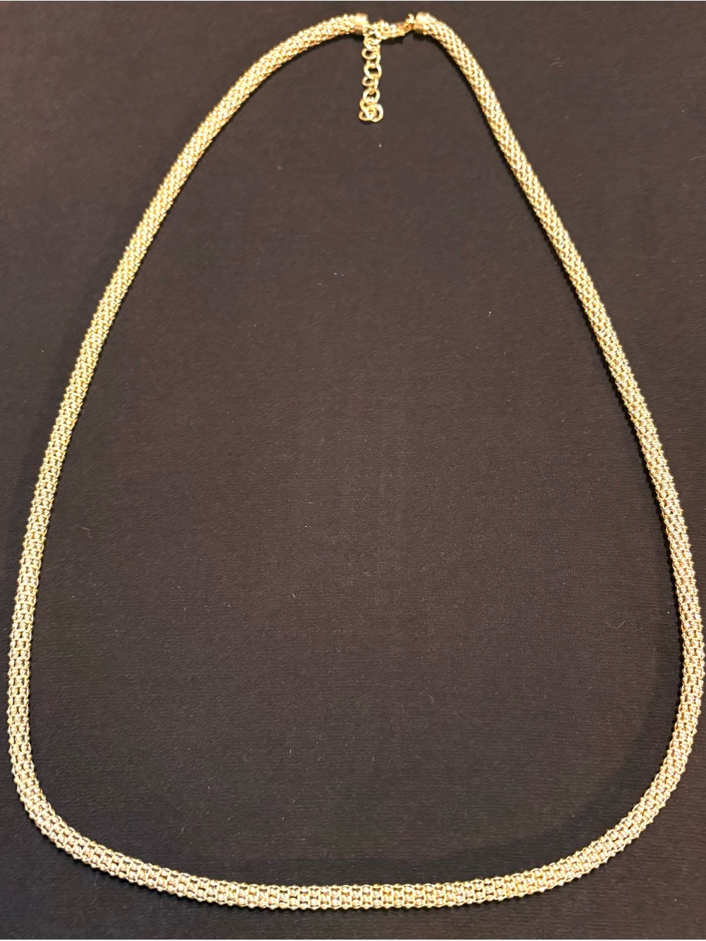 Vintage MILOR ITALY Popcorn Sterling Silver Gold Vermeil Necklace - 30”